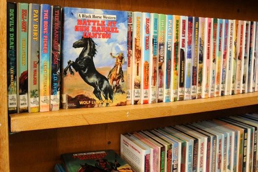 Westerns section at Glebe Farm Library